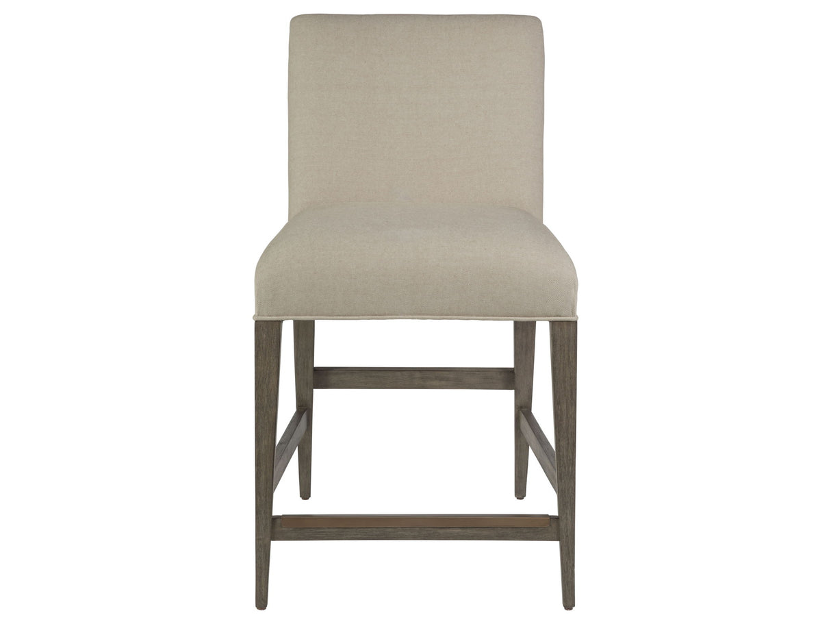 Cohesion Program - Madox Low Back Upholstered Counter Stool - Gray