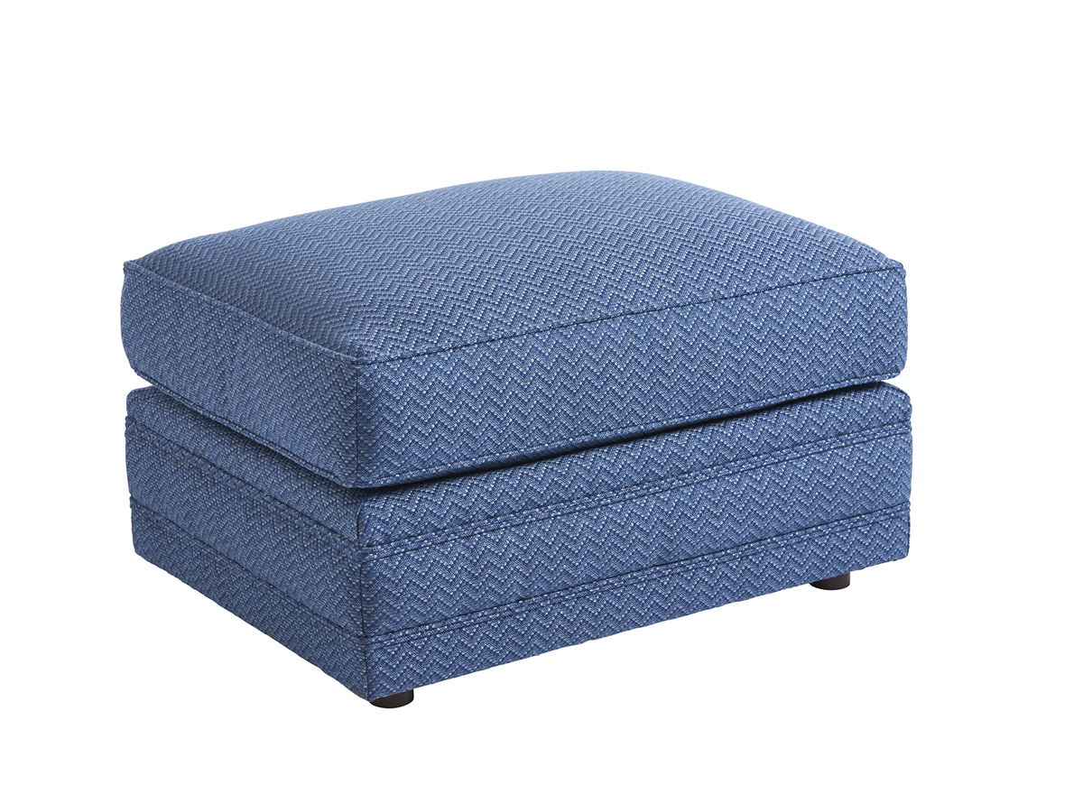 Barclay Butera Upholstery - Mercer Ottoman - Blue