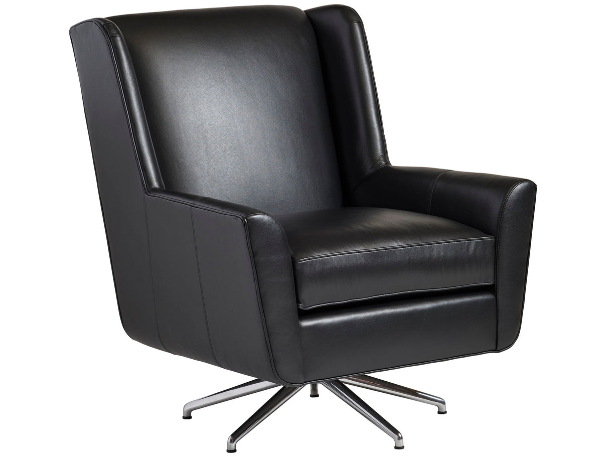 Lexington Leather - Chastain Leather Swivel Chair - Black
