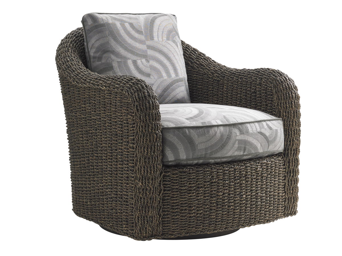 Oyster Bay - Seabury Swivel Chair - Dark Gray / Gray