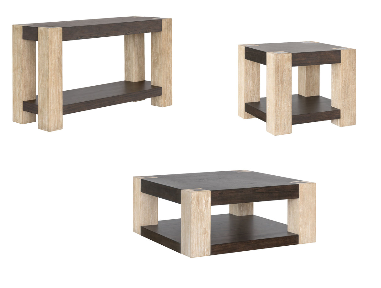 Harmony - End Table - Carbon Mindi / Blonde Acacia