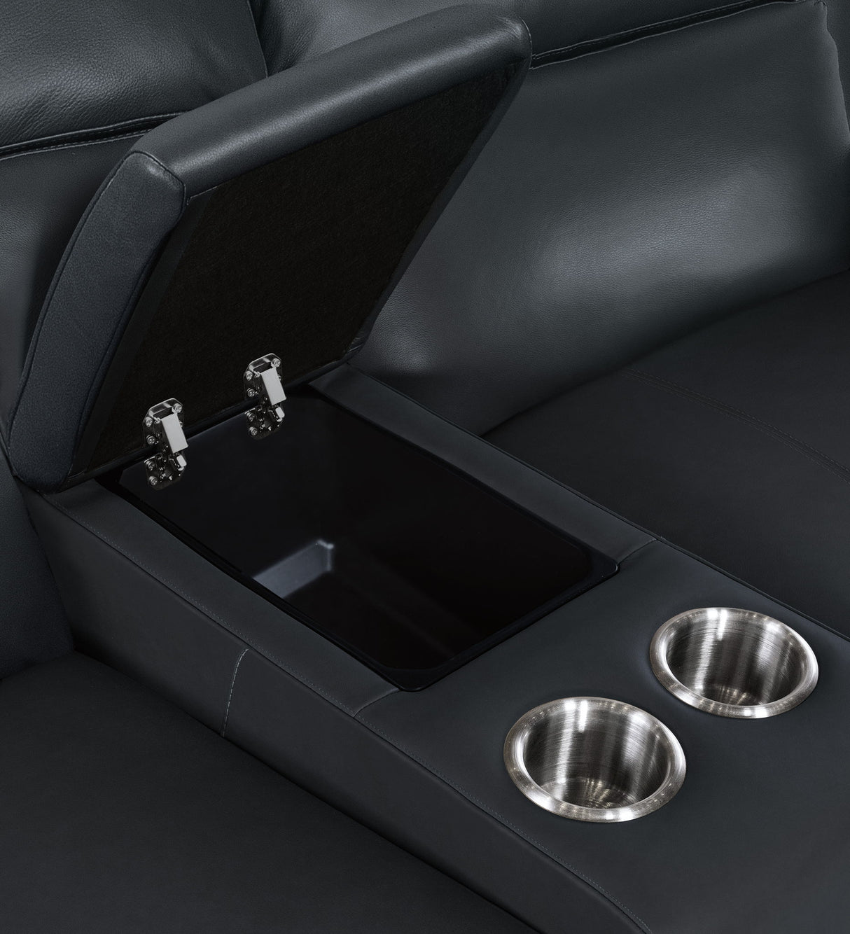 MS - Nelson Zero Gravity Power Console Loveseat With Power Headrests And Lumbar - Black