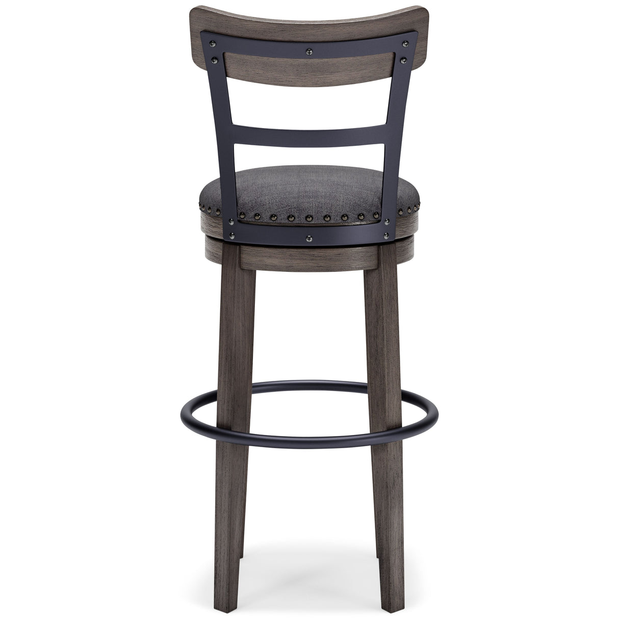 Caitbrook - Tall UPH Swivel Barstool - Gray