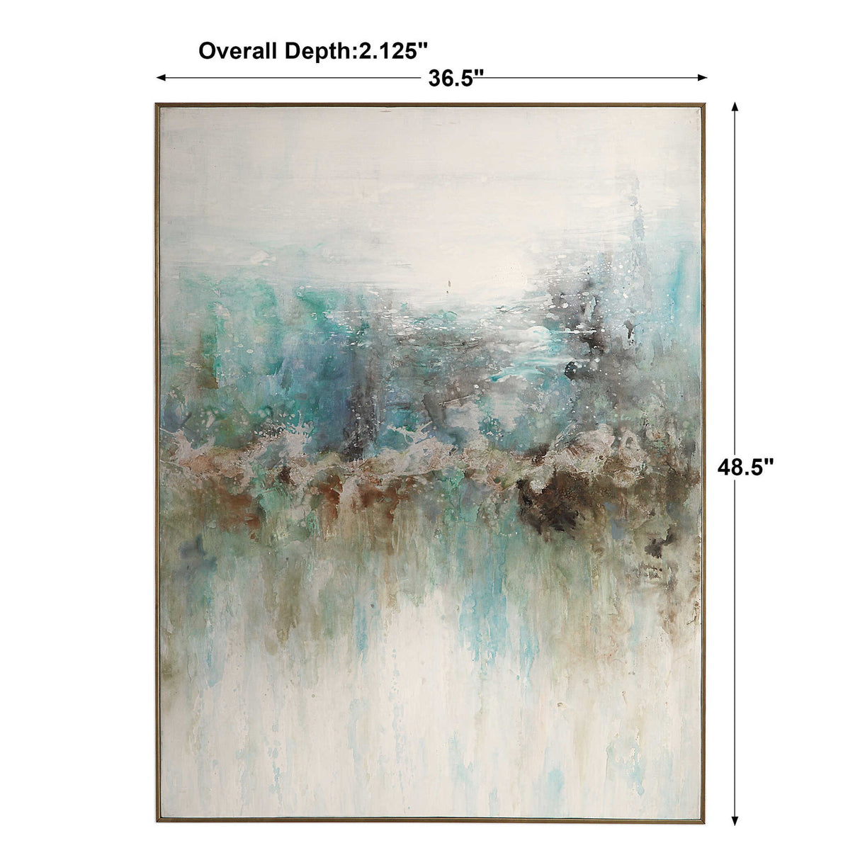 Mountain Top - Abstract Art - Beige