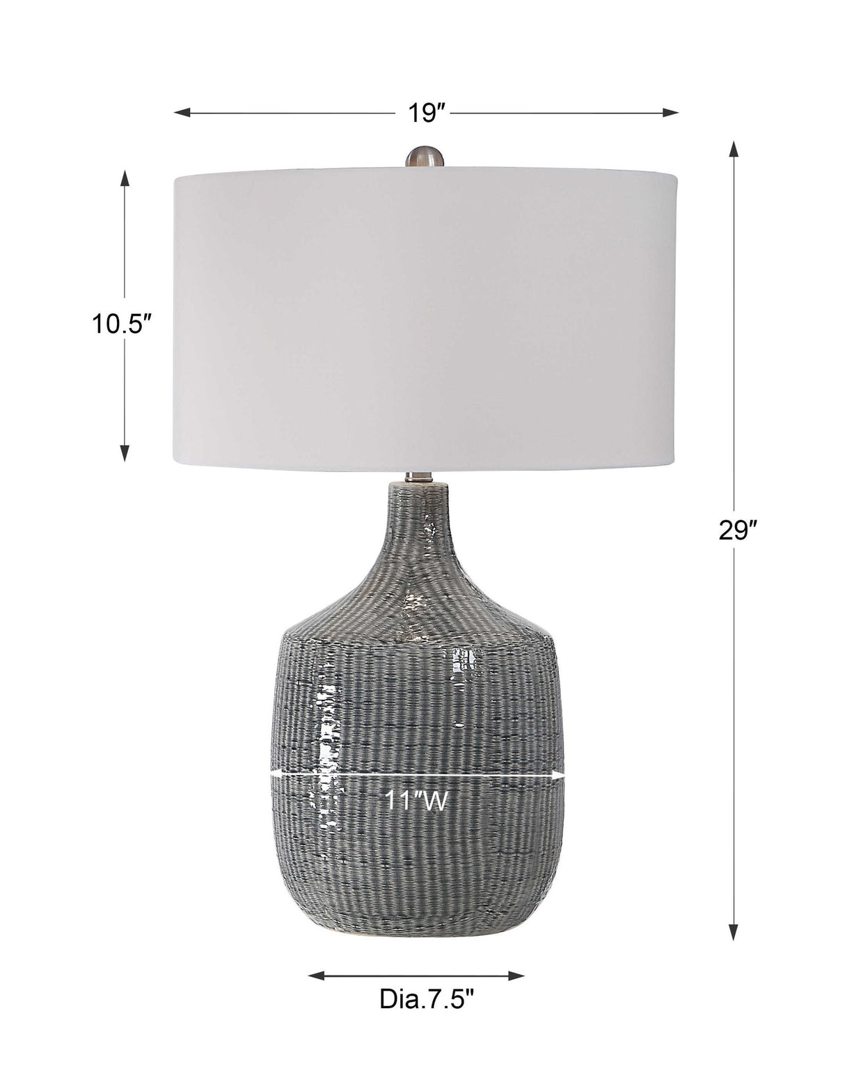 Felipe - Table Lamp - Distressed Gray