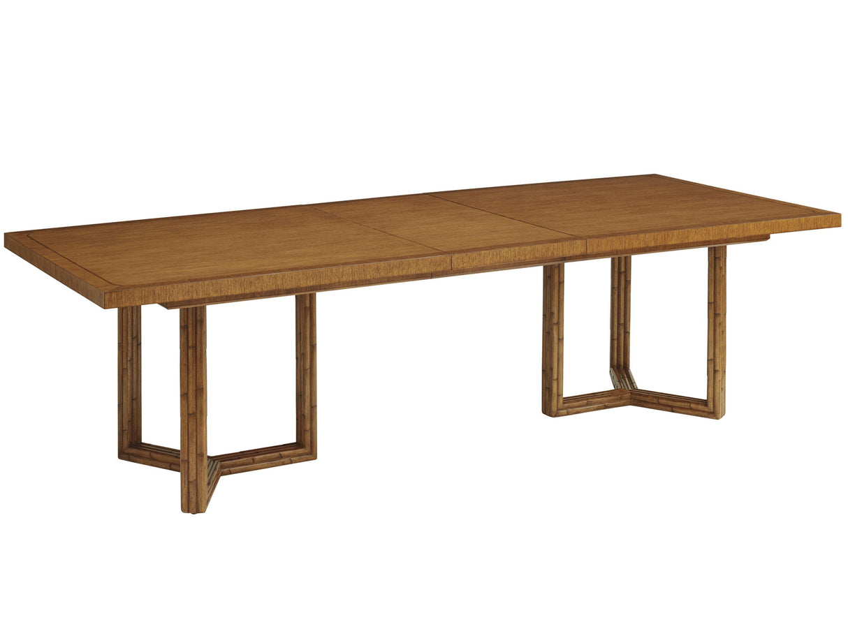 Palm Desert - San Marino Double Pedestal Dining Table - Dark Brown