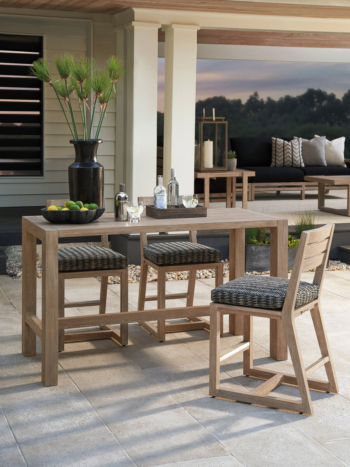Stillwater Cove - High/Low Bistro Table - Dark Brown
