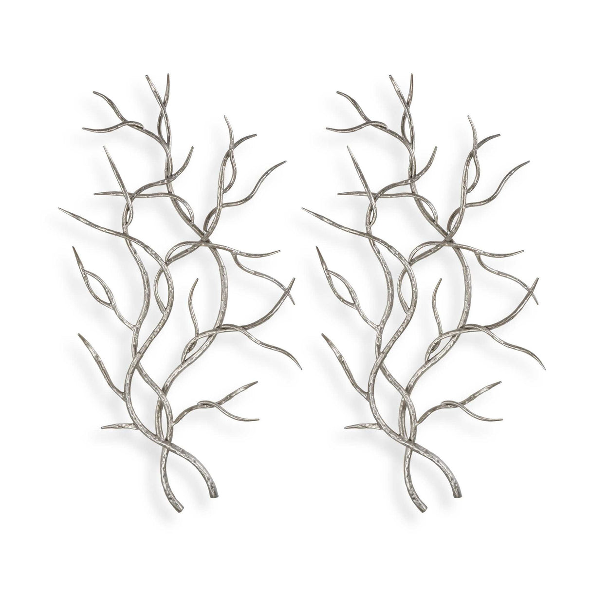 Silver Branches - Wall Art, Set Of 2 - Pearl Silver