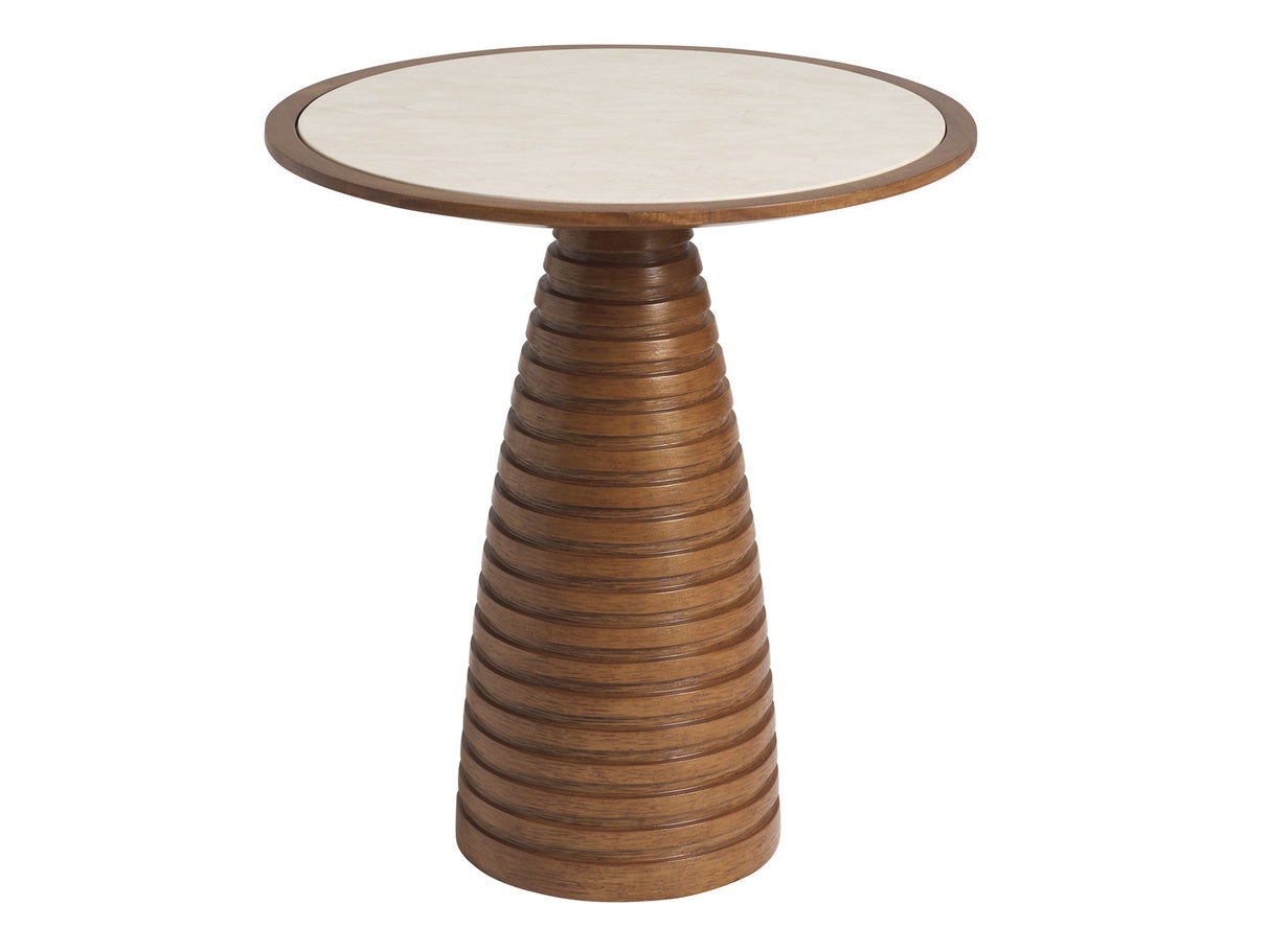 La Costa - Ortega Accent Table - Dark Brown / Beige