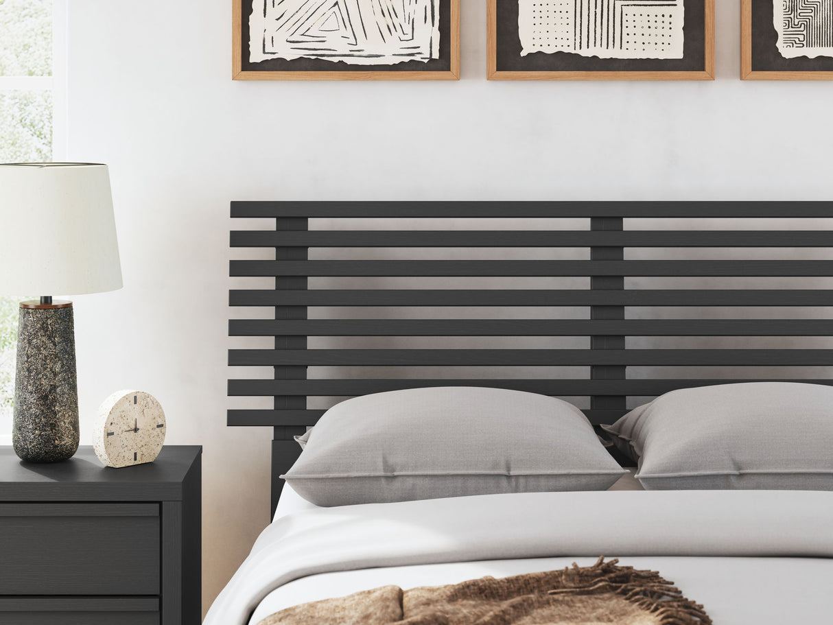 Danziar - Full Slat Panel Bed - Black