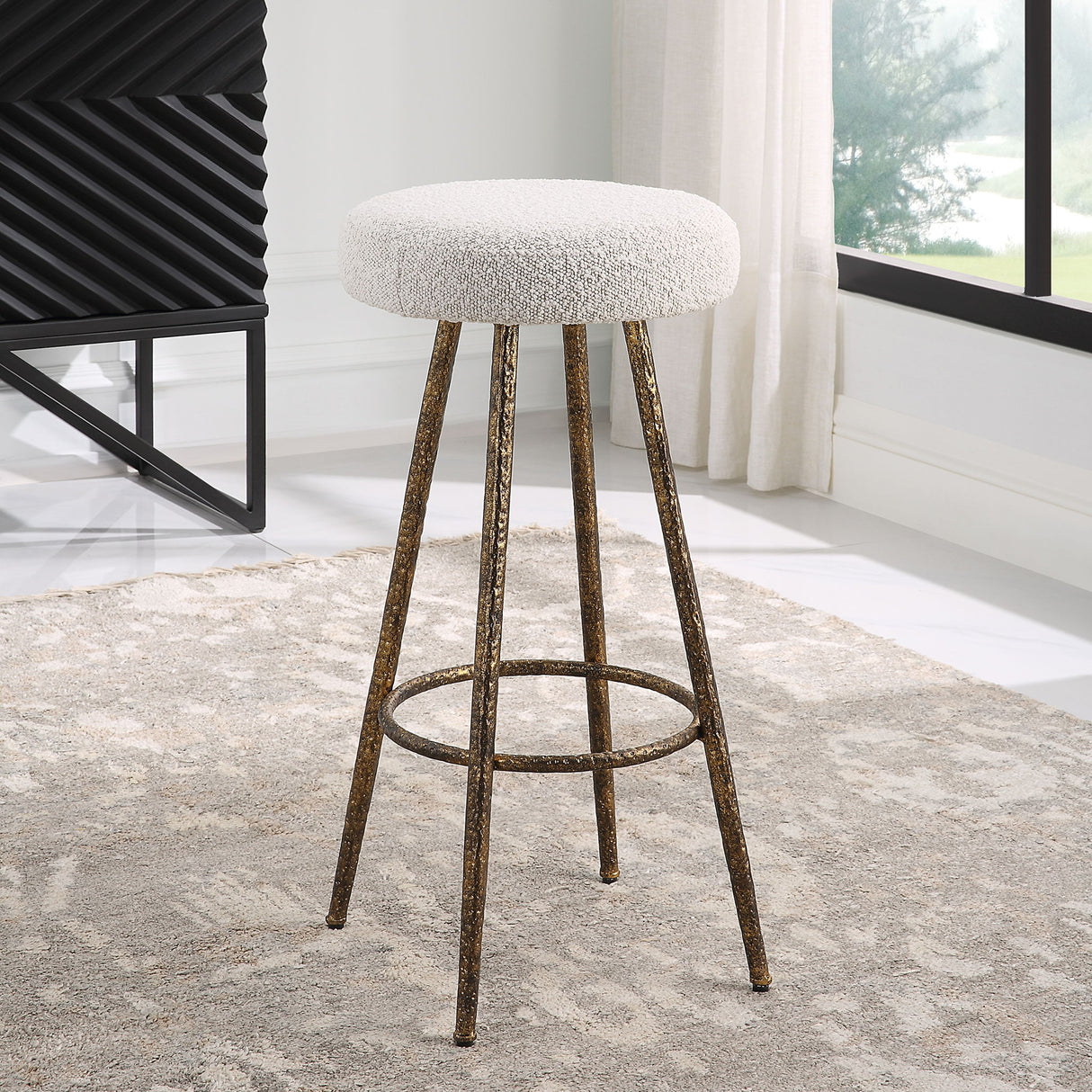 Braven - Fabric Counter Stool - White