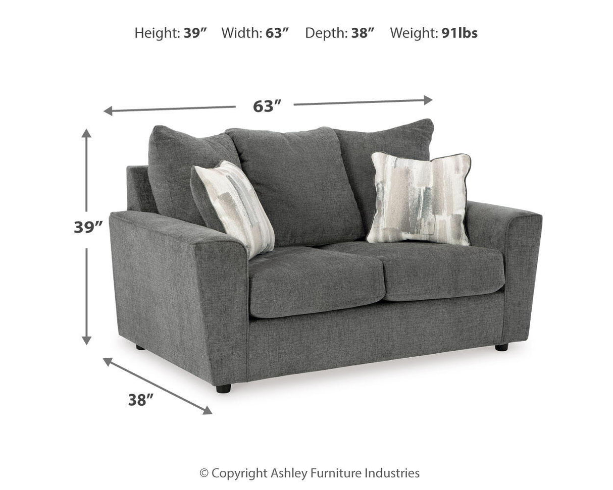 Stairatt - Loveseat - Gravel