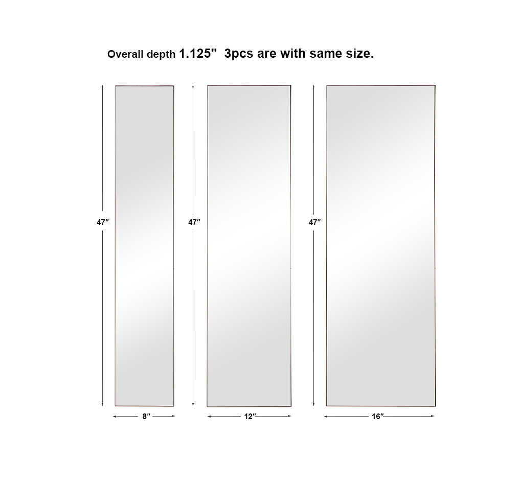 Rowling - Mirrors, Set Of 3 - Gold