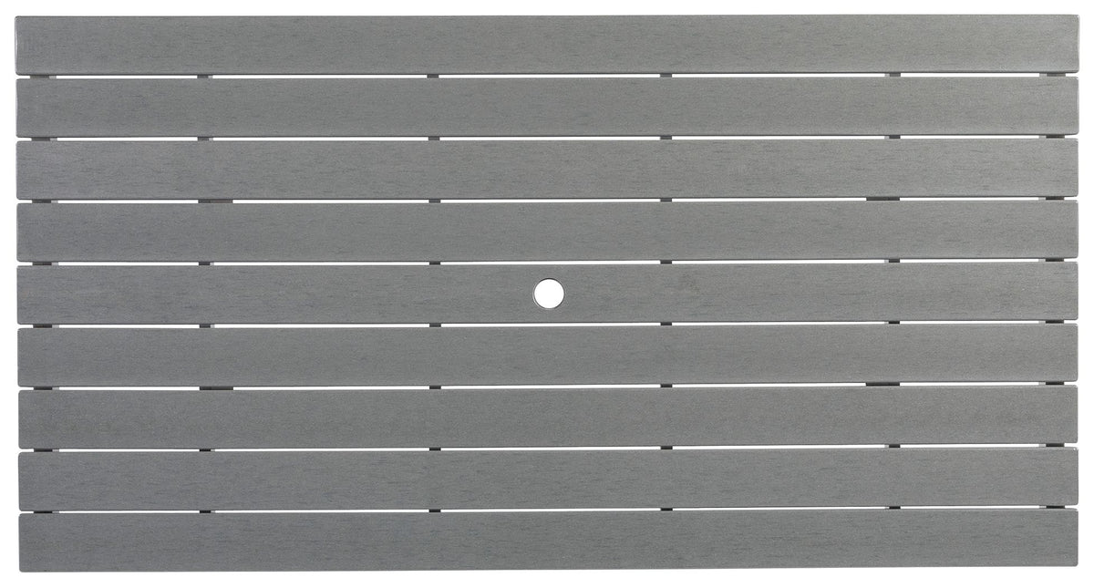 Marathon - Gray / White - Rect Counter Table W/Umb Opt