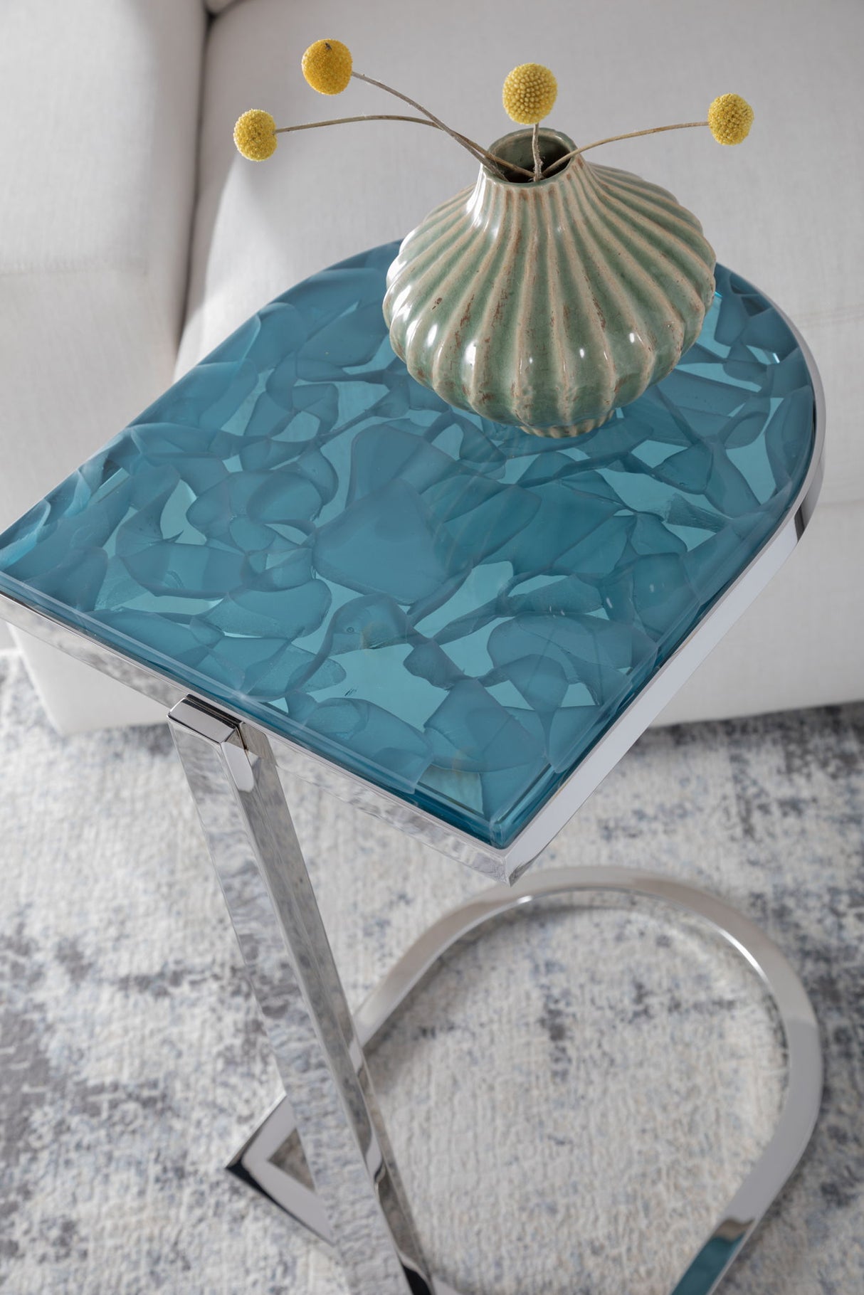Signature Designs - Placido Spot Table - Light Blue