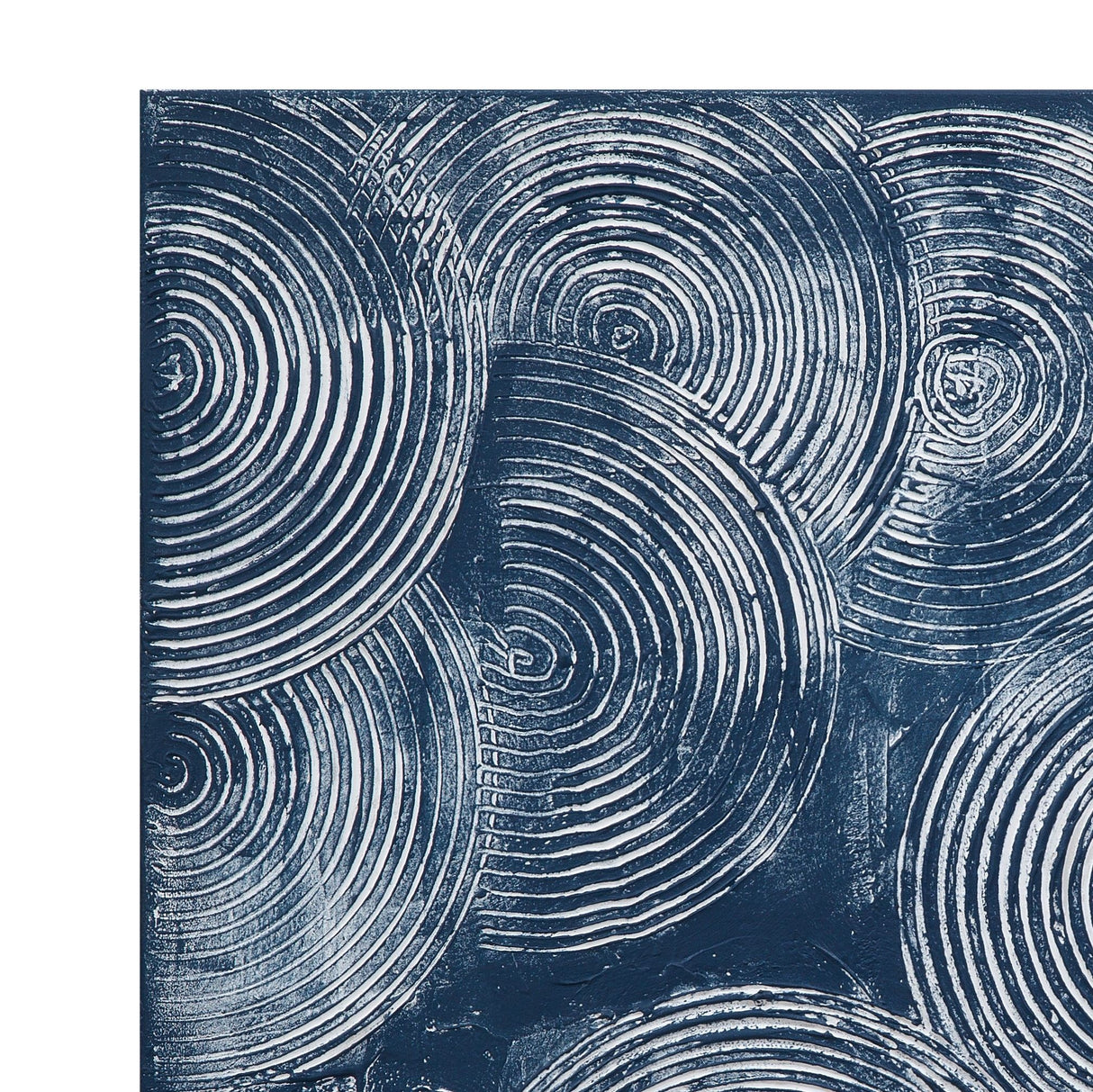 Framed Canvas Indigo Spiral - Gallery Wrapped