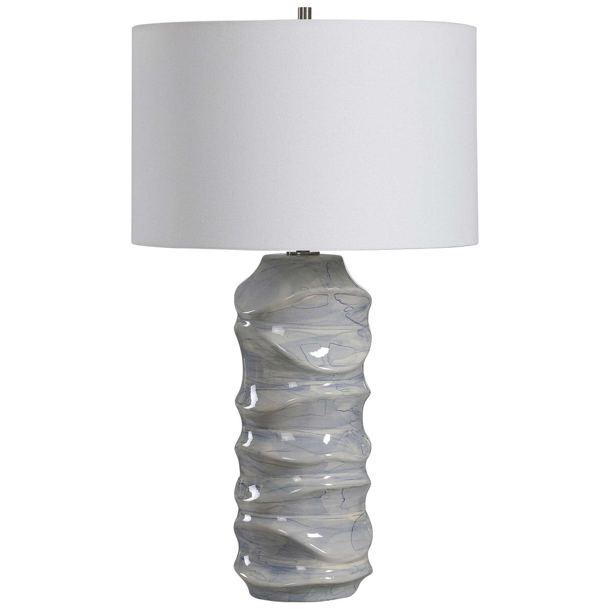 Waves - Table Lamp - Blue & White