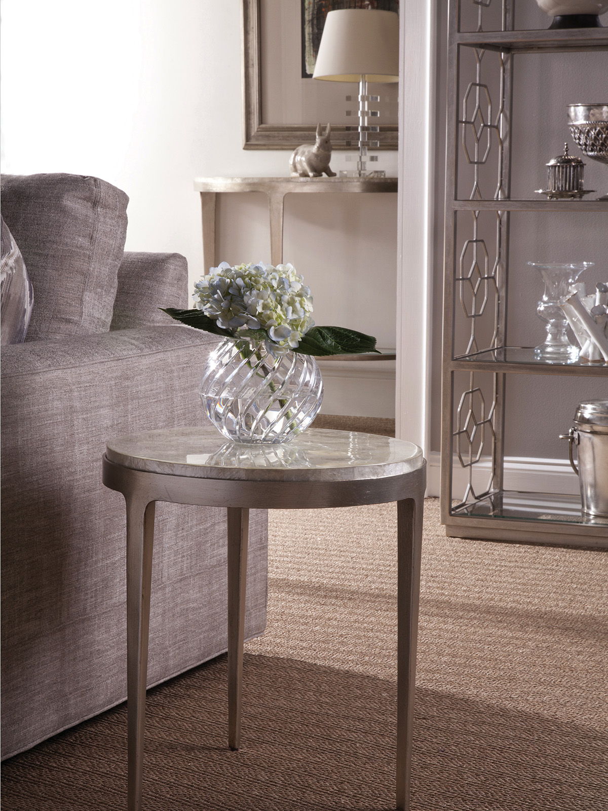 Signature Designs - Gravitas Round Spot Table - Pearl Silver