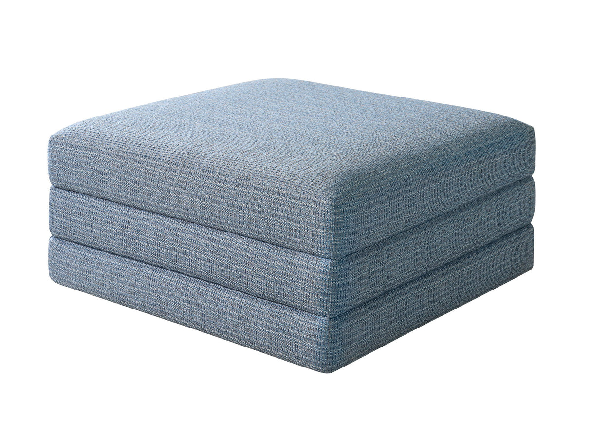 Lexington Upholstery - Brickell Ottoman - Light Blue