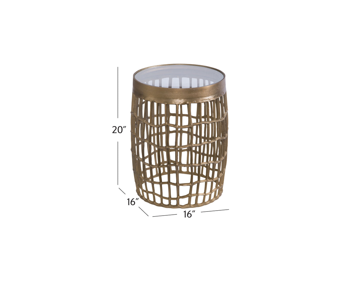 Harper - Accent Table - Antique Brass