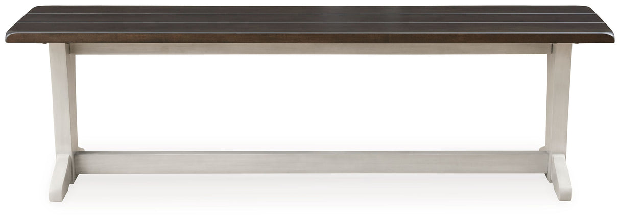 Darborn - Large Dining Room Bench - Gray / Brown