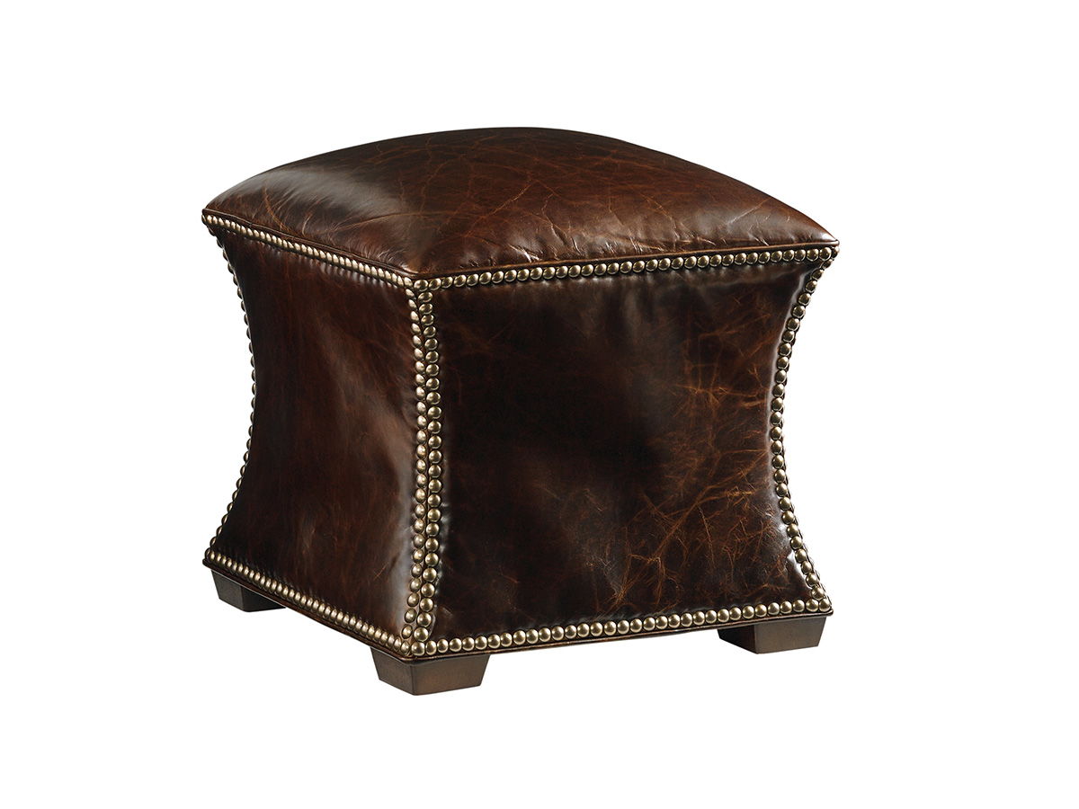 Lexington Leather - Eclipse Leather Ottoman - Dark Brown