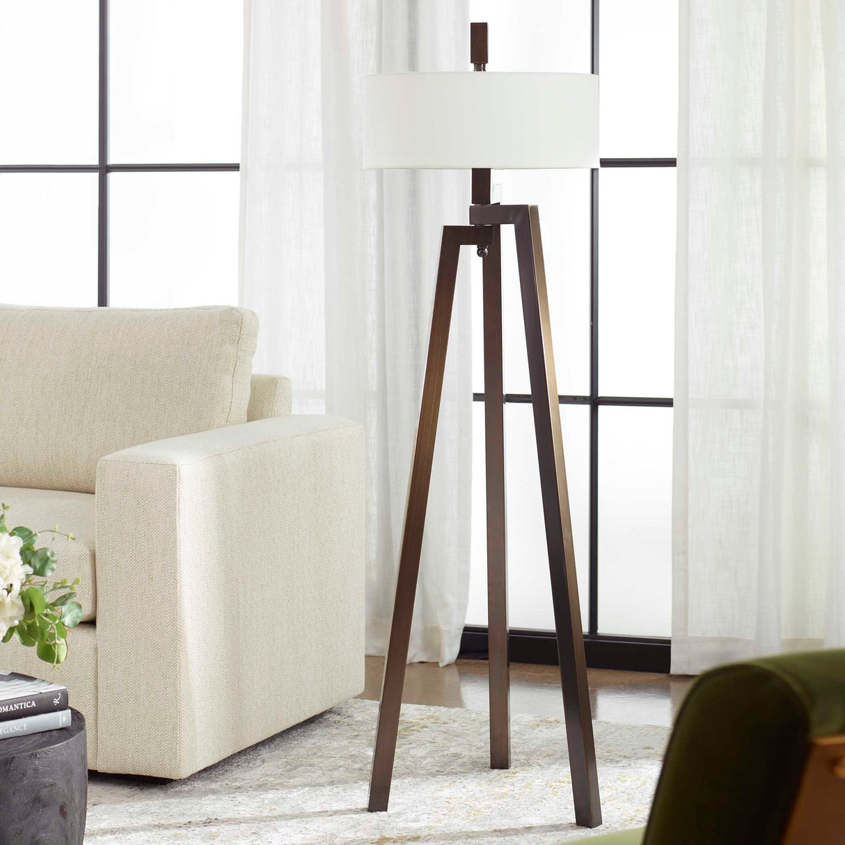 Mondovi - Modern Floor Lamp - Brown, Dark