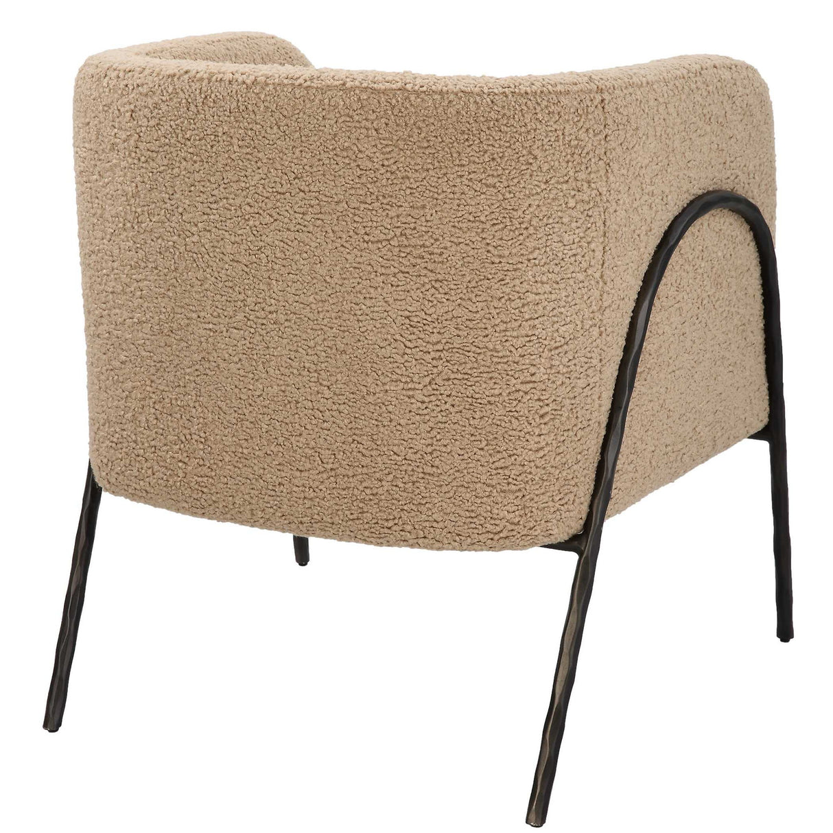 Jacobsen - Tan Shearling Barrel Chair