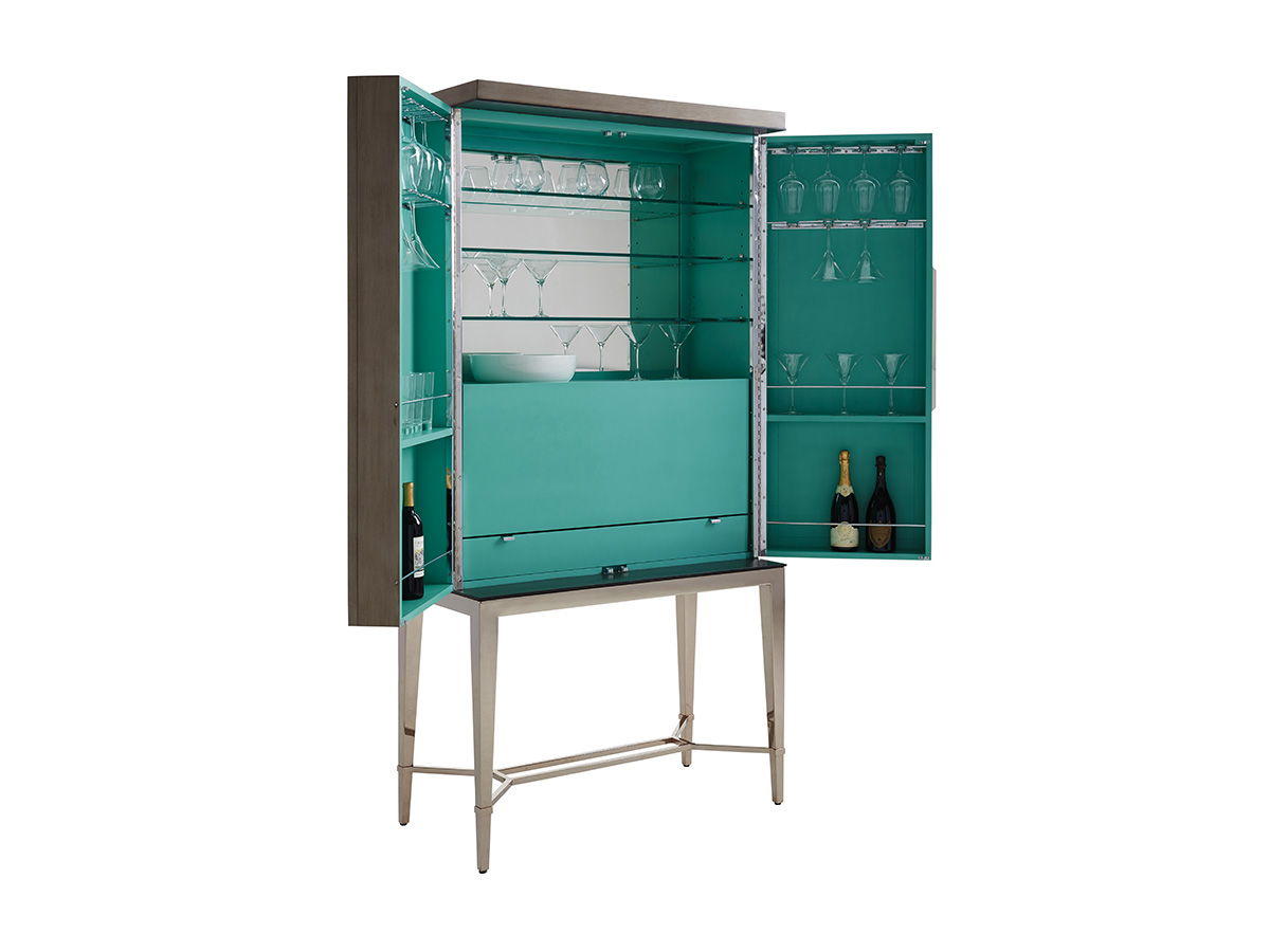 Ariana - Cheval Bar Cabinet - Dark Brown