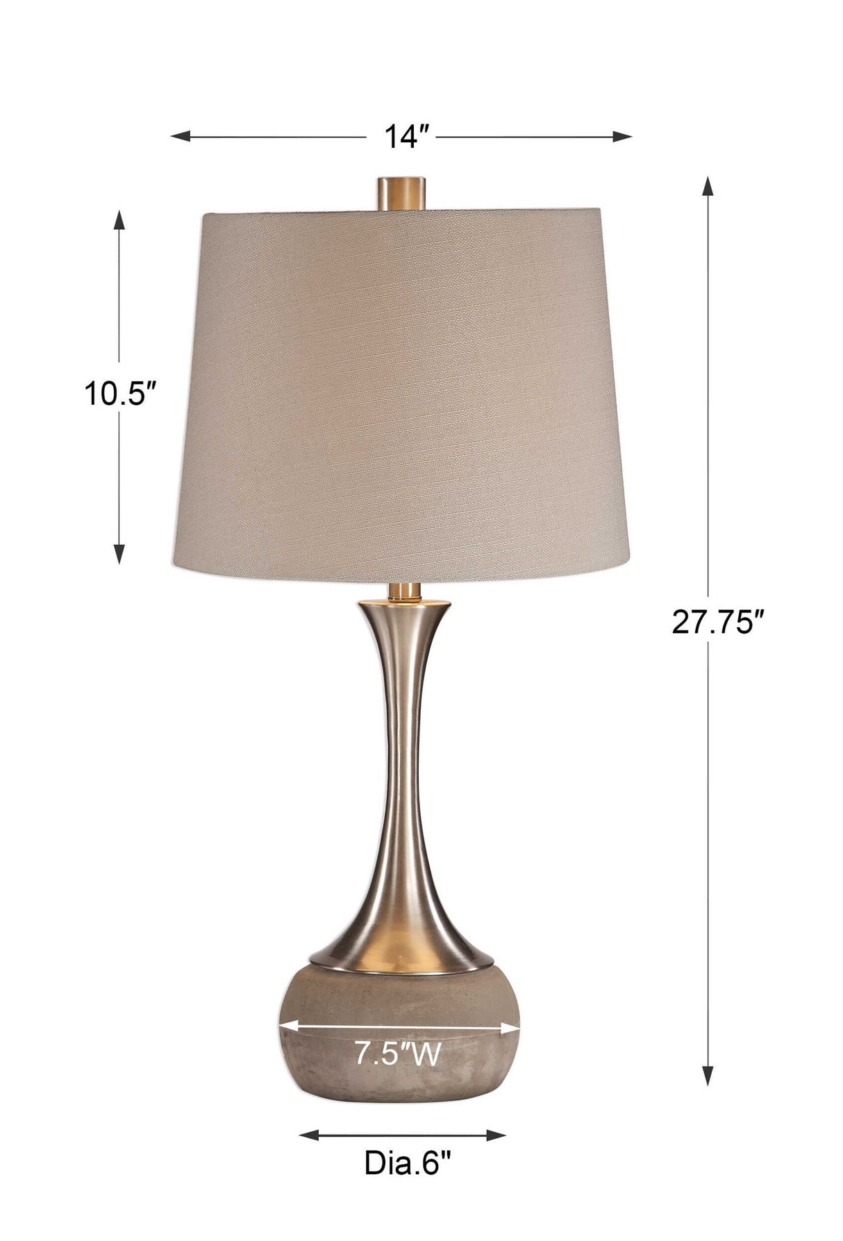Niah - Lamp - Brushed Nickel