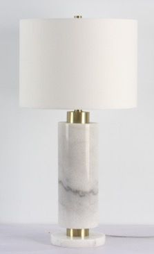 Savoy - Table Lamp - White / Brushed Gold