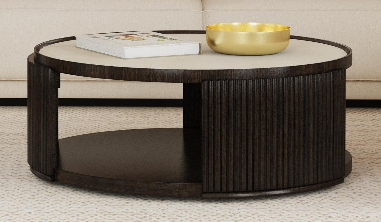 Rivera - Coffee Table - Espresso Oak / Gold