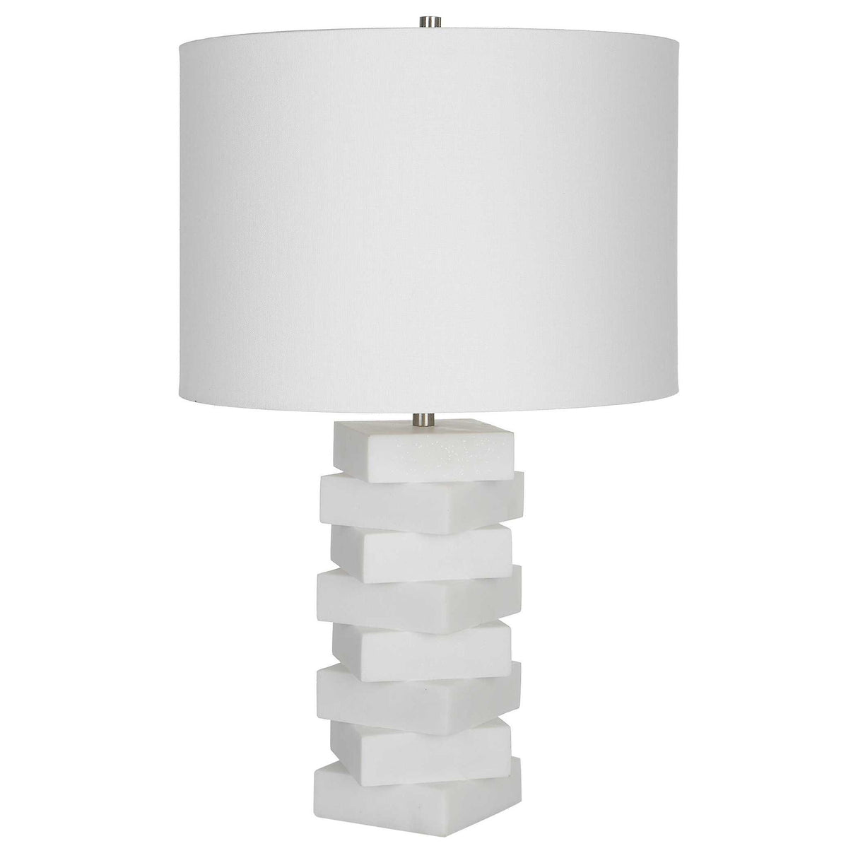 Ascent - White Geometric Table Lamp