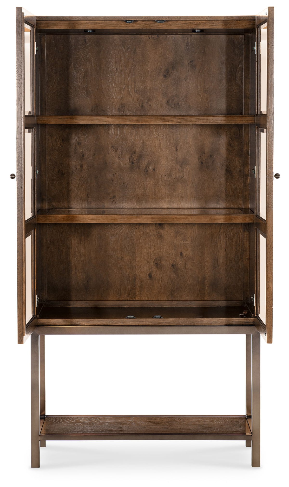 Melange - Mulholland Display Cabinet - Dark Brown