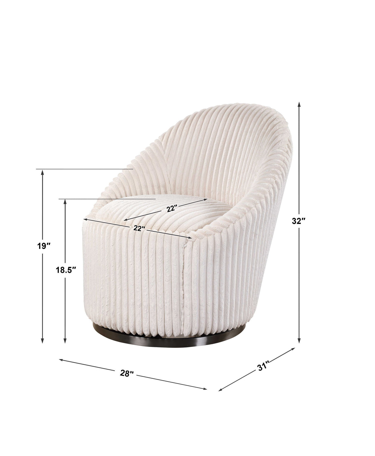 Crue - Fabric Swivel Chair