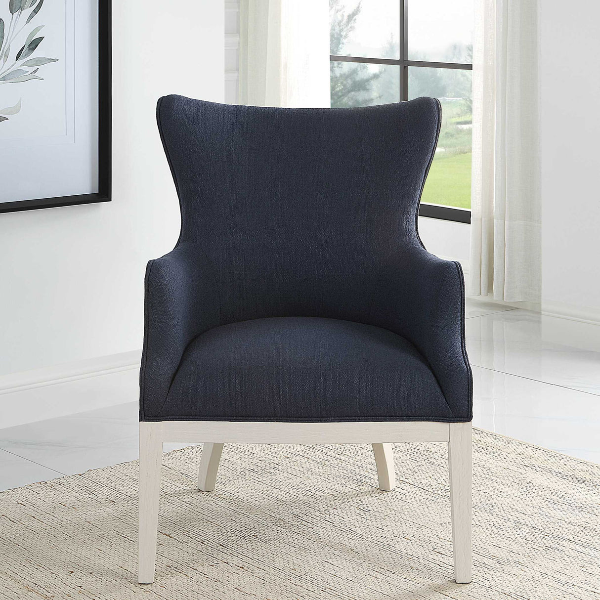 Gordonston - Blue Fabric Accent Chair