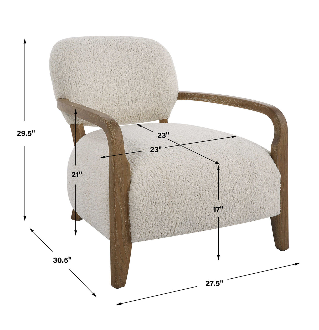 Telluride - Natural Shearling Accent Chair - Beige
