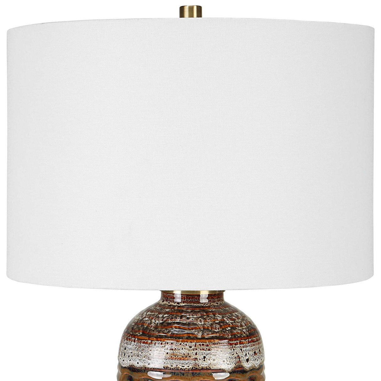 Roan - Artisian Table Lamp - Brown, Dark
