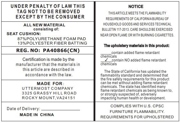 Expedition - White Fabric Small Bench