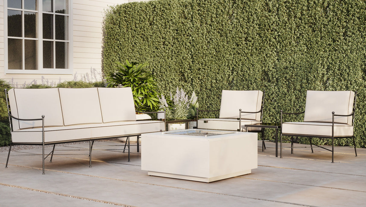 Provence - Sofa, With Self Welt - Canvas Flax / Black