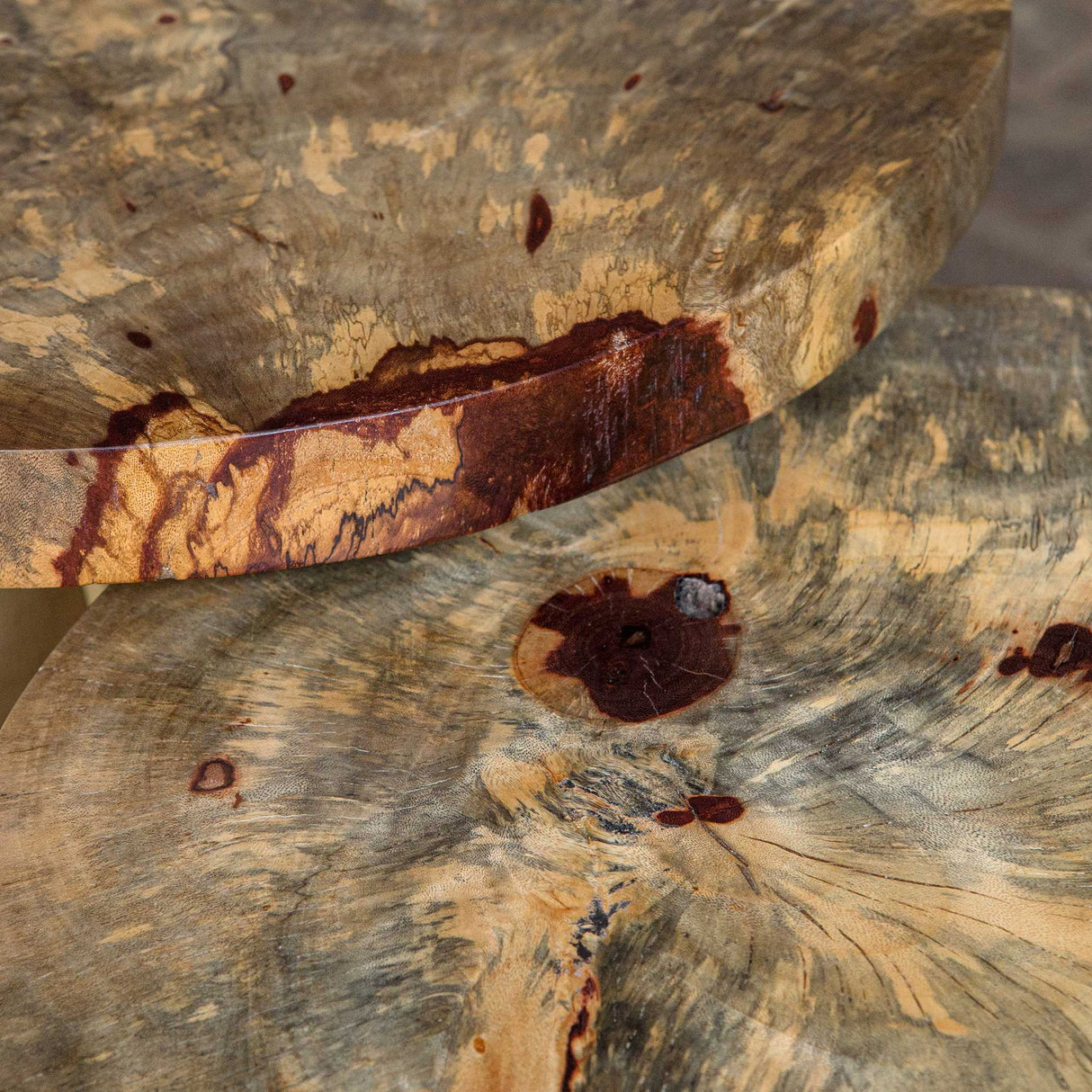 Nadette - Natural Nesting Tables, Set Of 2 - Light Brown