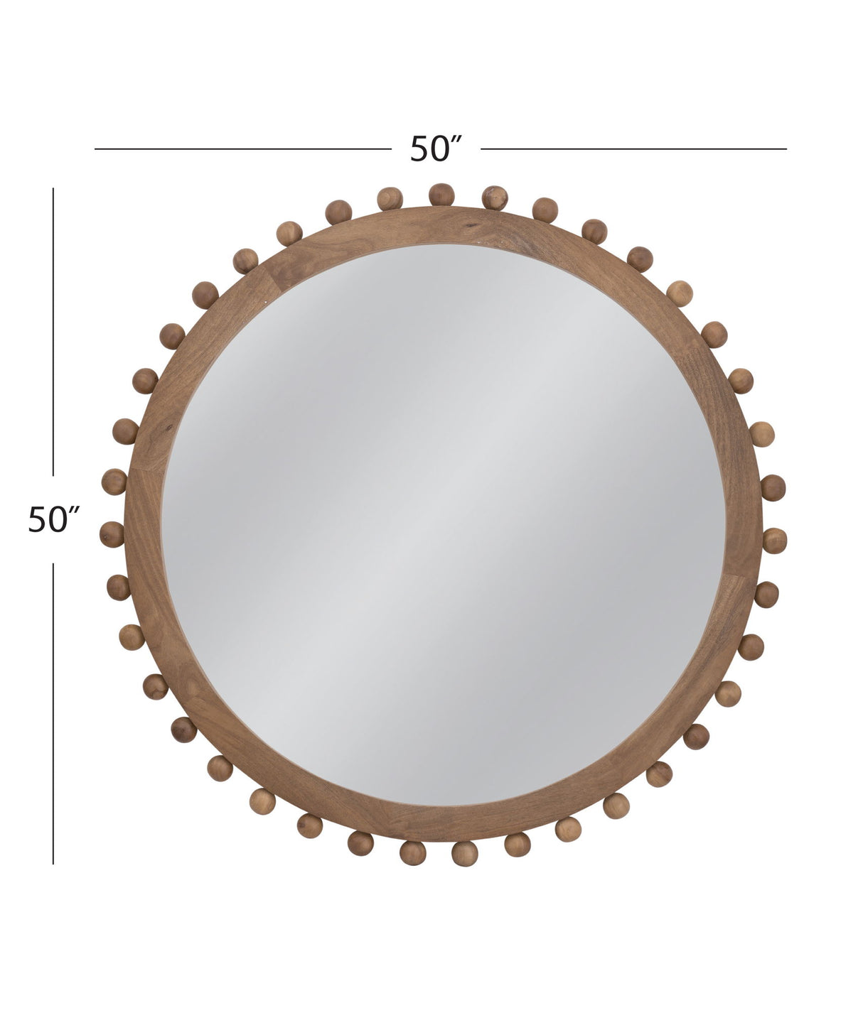 Renn - Round Wall Mirror - Brown