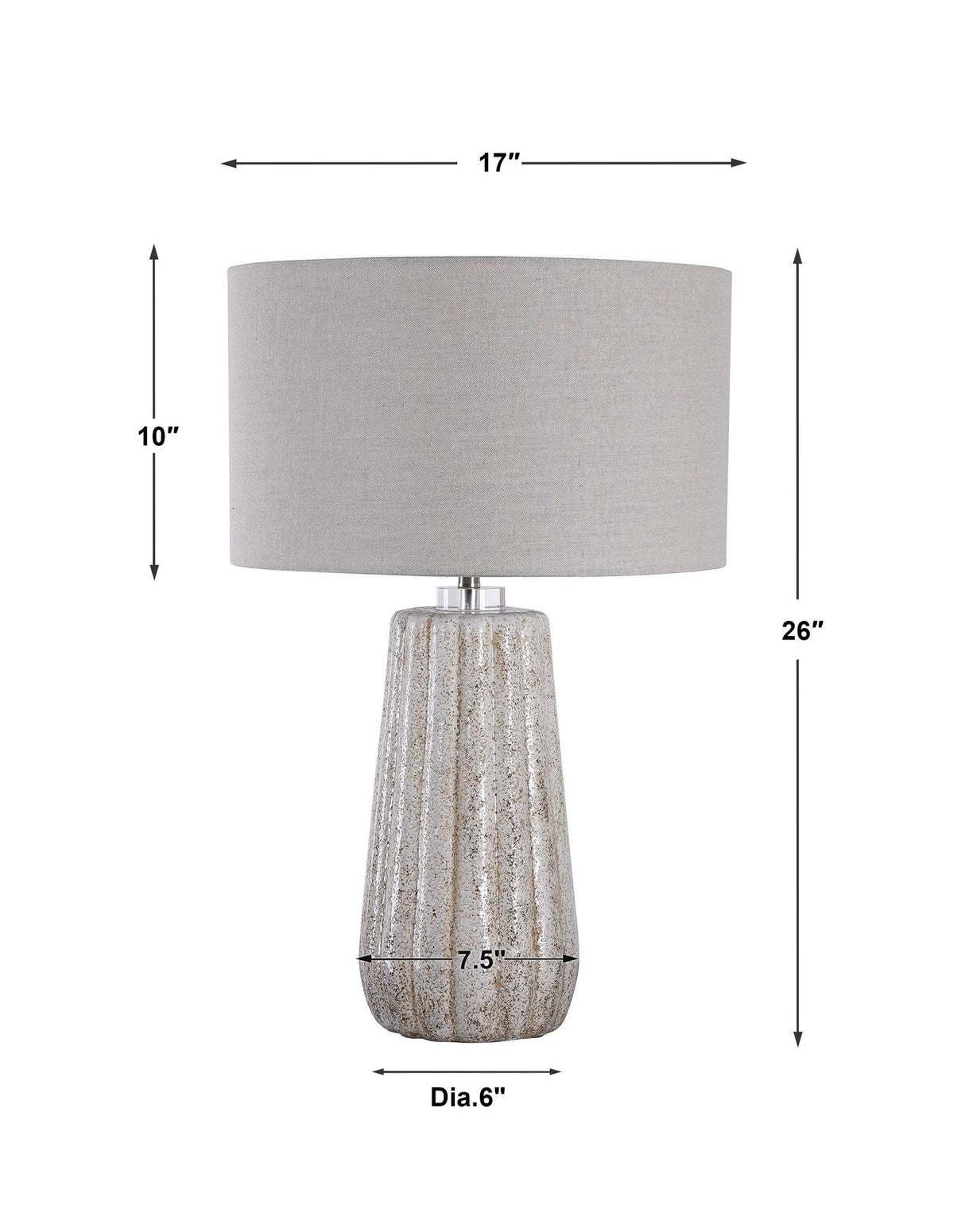 Pikes - Table Lamp - Stone-ivory