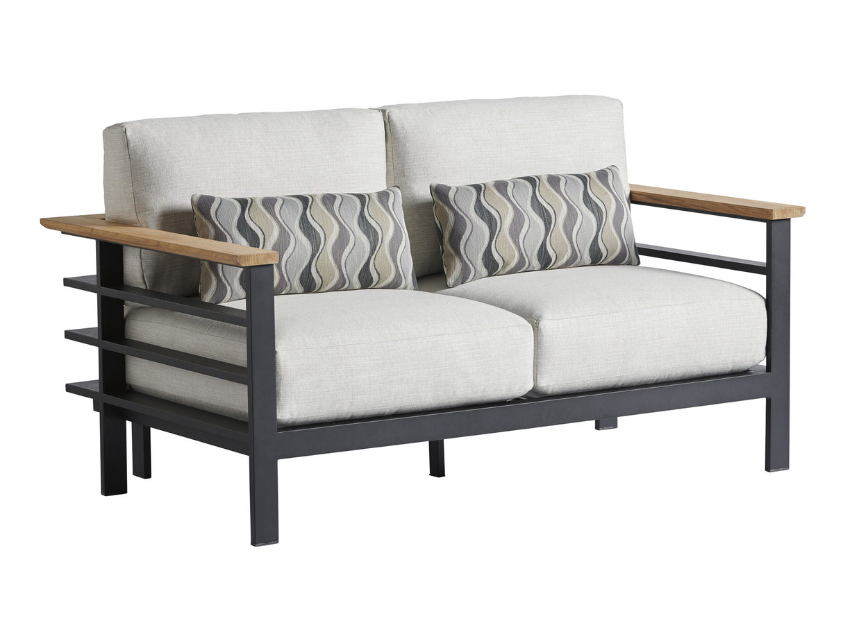 South Beach - Loveseat - Black / White