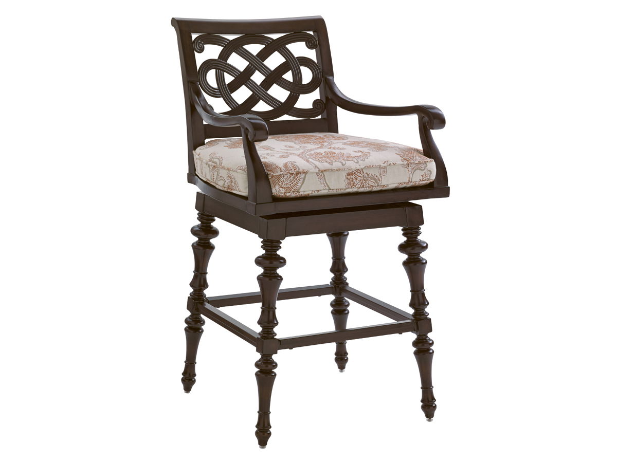 Royal Kahala Black Sands - Swivel Bar Stool - Dark Brown