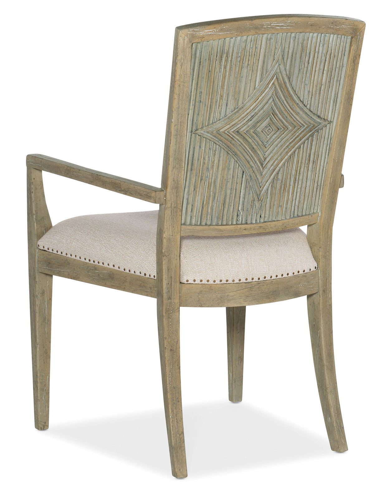 Surfrider - Carved Back Arm Chair (Set of 2) - Beige / Light Brown
