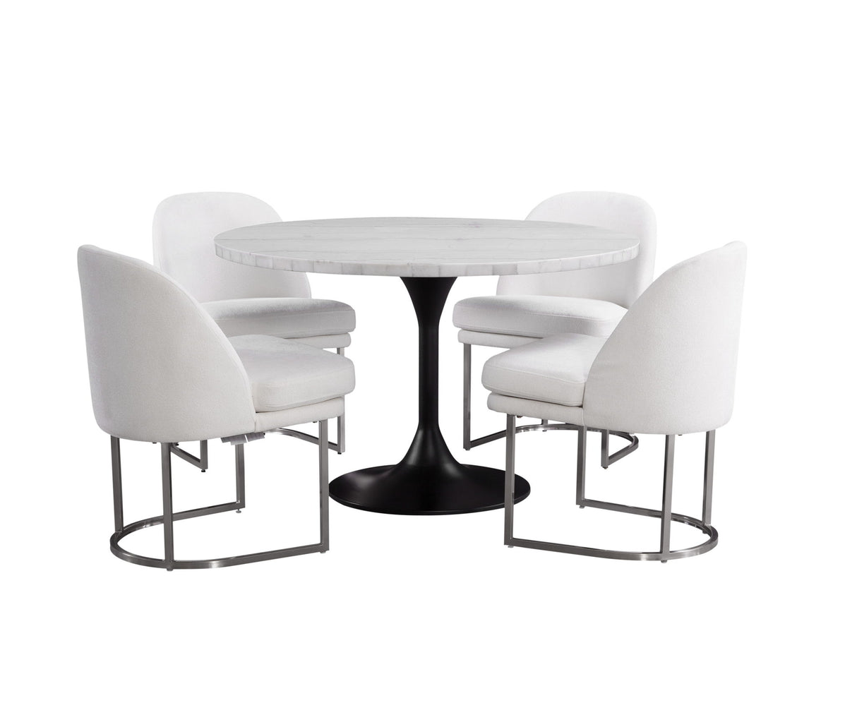 Dunham - Dining Table - White / Black