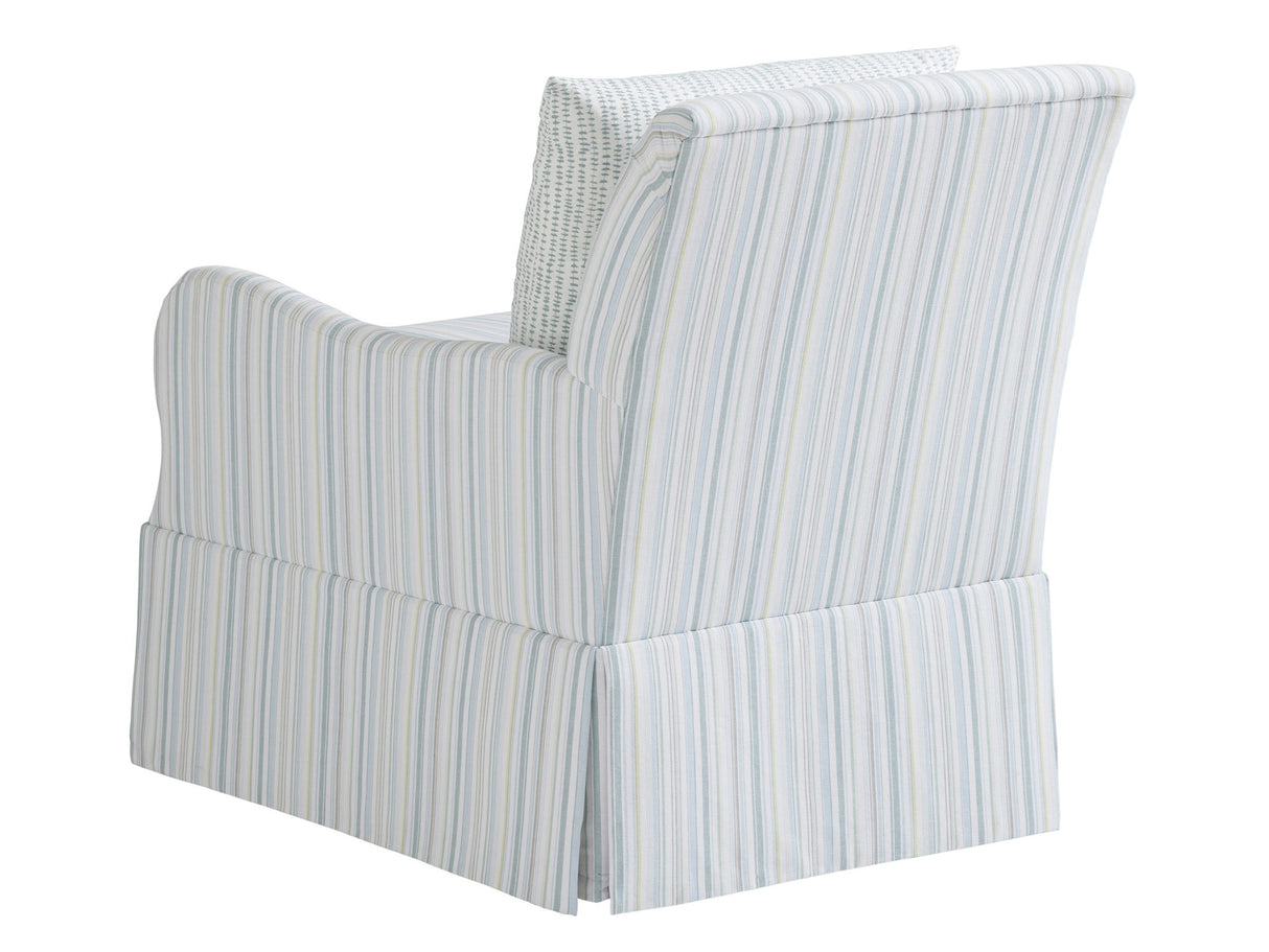 Ocean Breeze - Palm Frond Swivel Chair - White