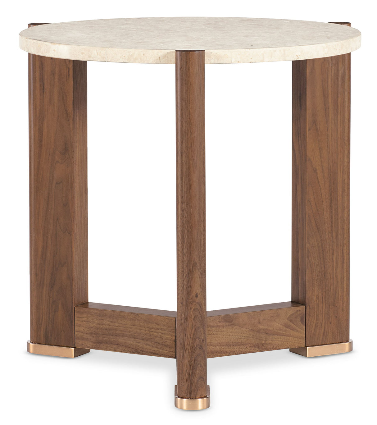 Eleana - Round End Table - Medium Wood
