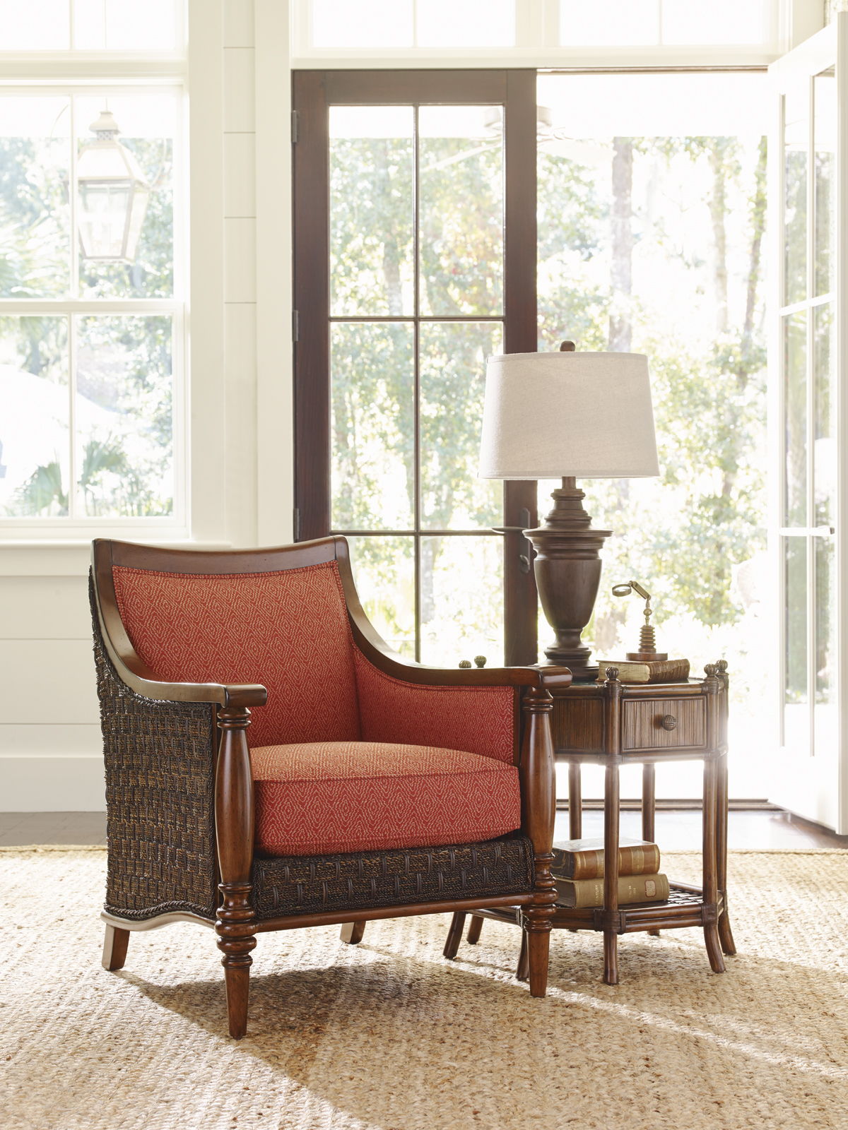 Bali Hai - Flamingo Octagonal End Table - Dark Brown